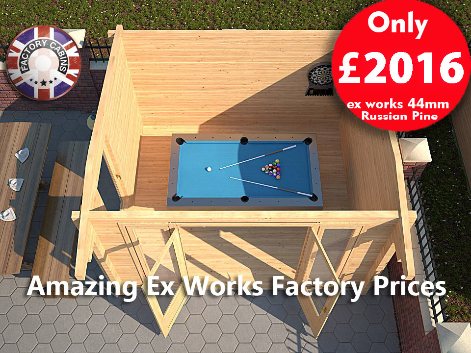 Factory Cabins Burton 3.5 x 3.0m Log Cabin For Sale