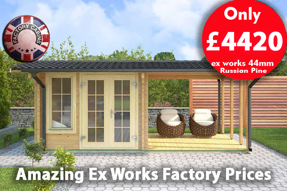 OC Range Somerset Log Cabins 5.9 m x 3.0 m 7013 Factory Log Cabins